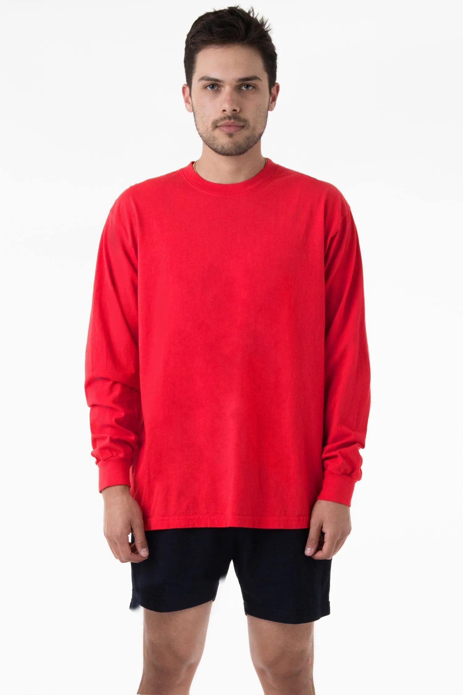 1807GD - 6.5oz Long Sleeve Garment Dye Crew Neck T-Shirt