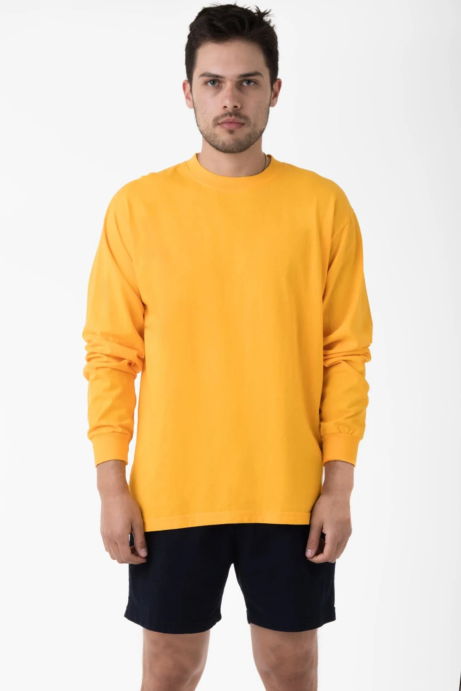 1807GD - 6.5oz Long Sleeve Garment Dye Crew Neck T-Shirt