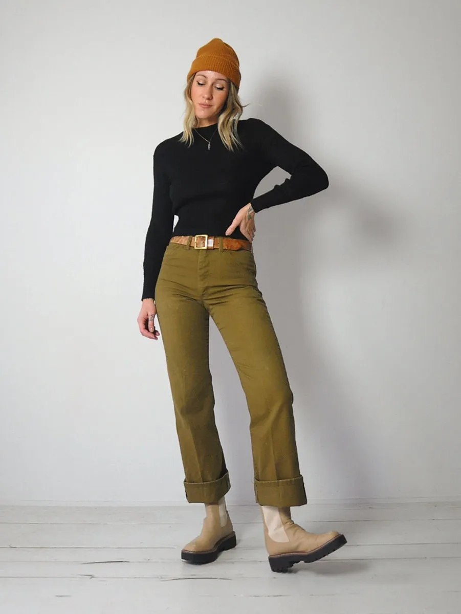 1960's Black Cropped Sweater