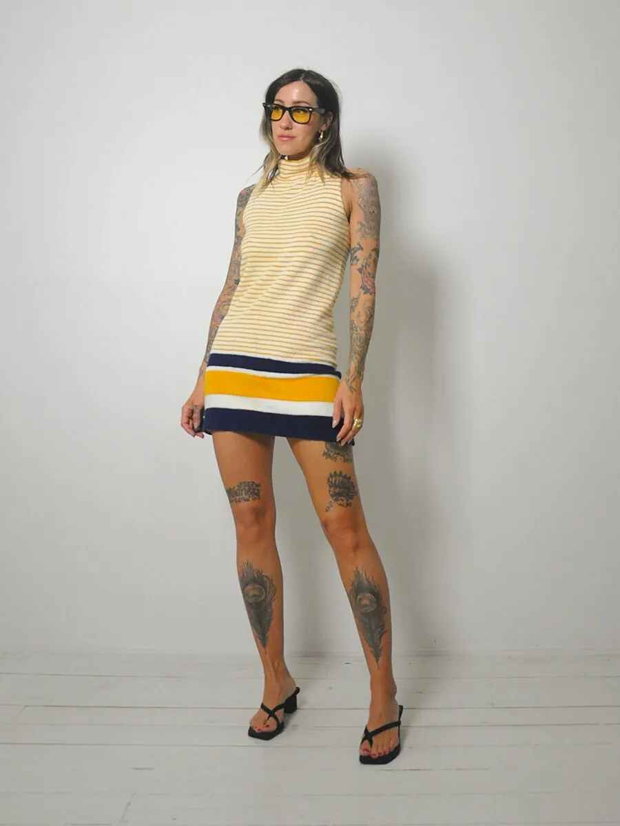 1970's Terry Cloth Striped Mini dress