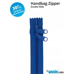 30" wide Handbag Zipper - Blastoff Blue