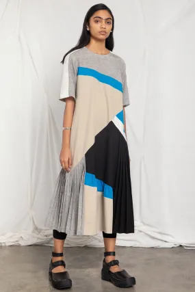 A-line colour-blocked dress