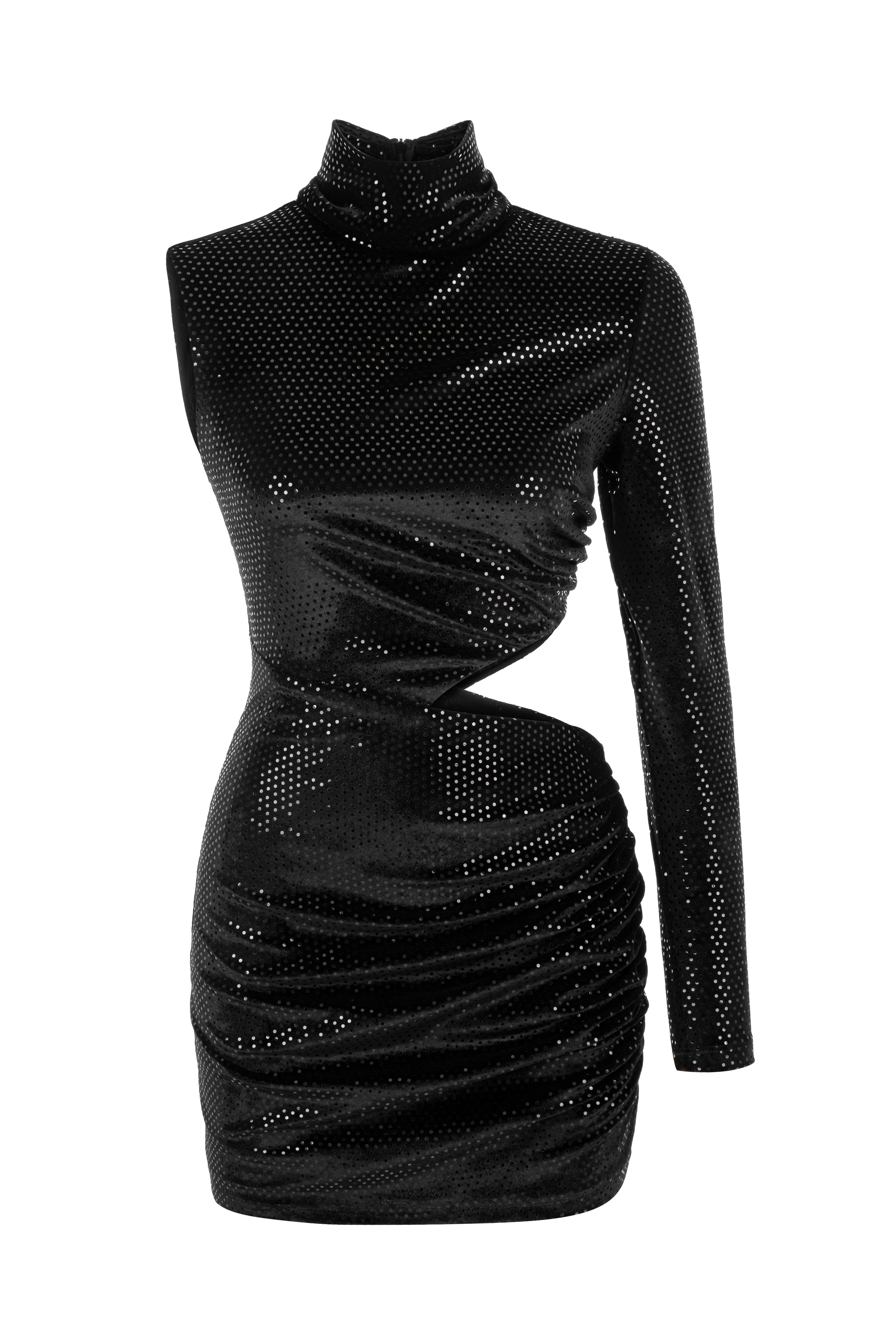 Abduction Cut Out Black Mini Dress