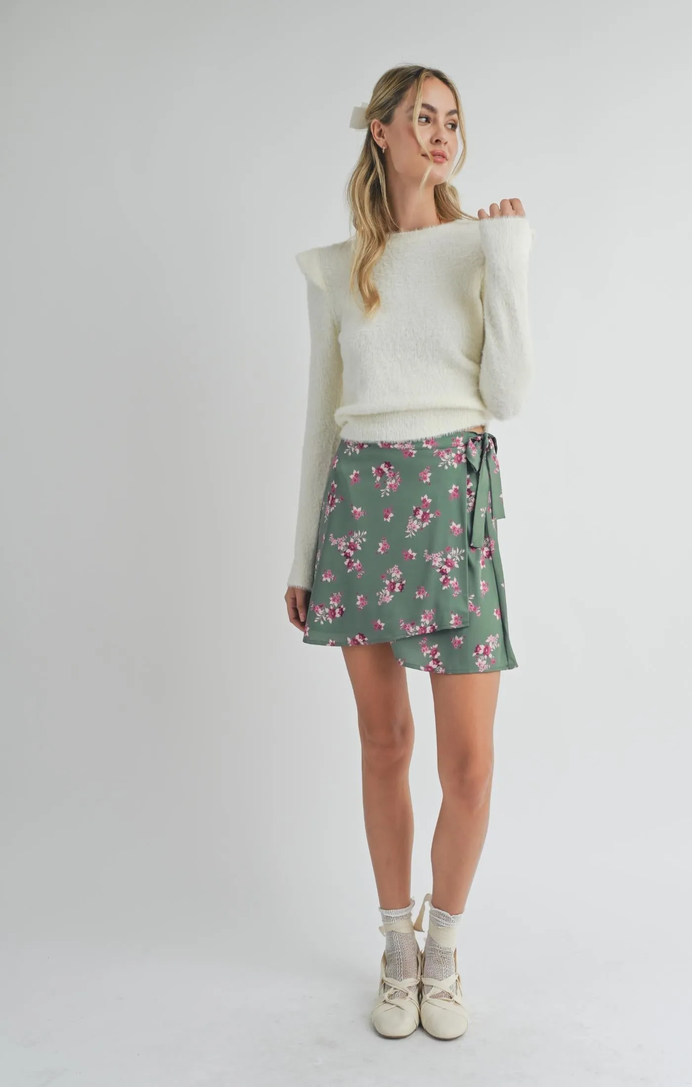 Abigail Ruffle Trim Sweater