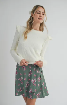 Abigail Ruffle Trim Sweater