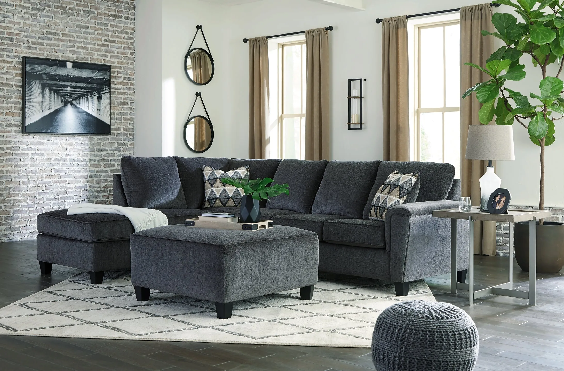 Abinger 2-Piece Sectional with Ottoman