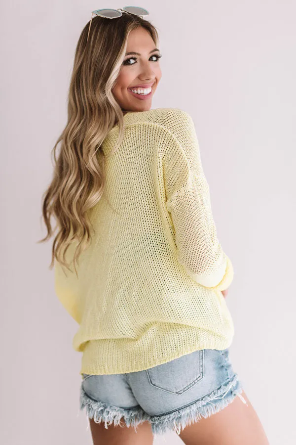 Amazing Morning Knit Sweater in Yellow