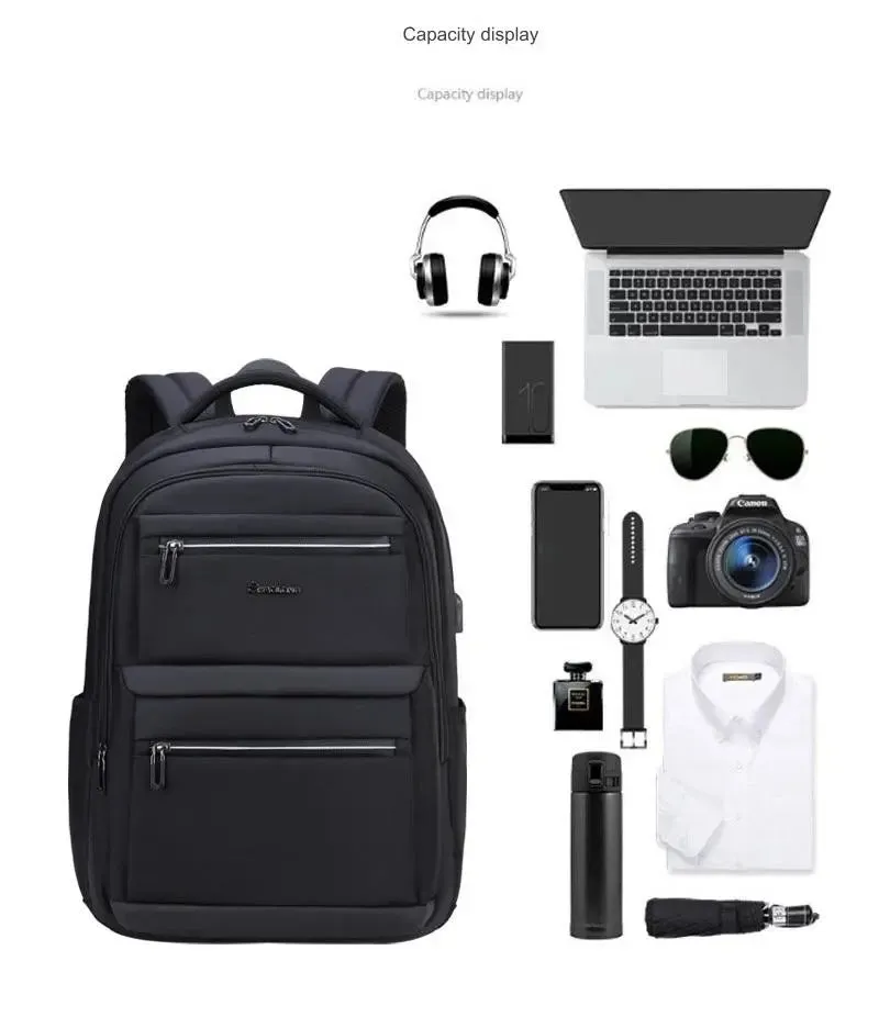 Anti-theft Business Laptop Backpack Bag for Men Women with USB Charging Port 1229