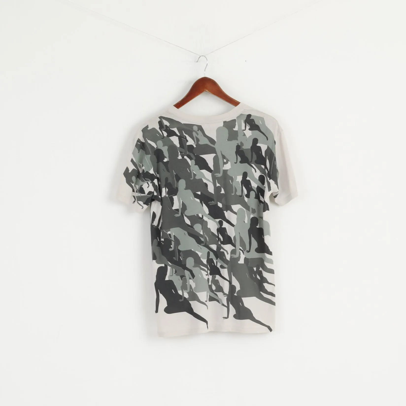 Armani Exchange Men S T- Shirt Green Camouflage Lady Print Thin Cotton Top