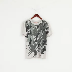 Armani Exchange Men S T- Shirt Green Camouflage Lady Print Thin Cotton Top