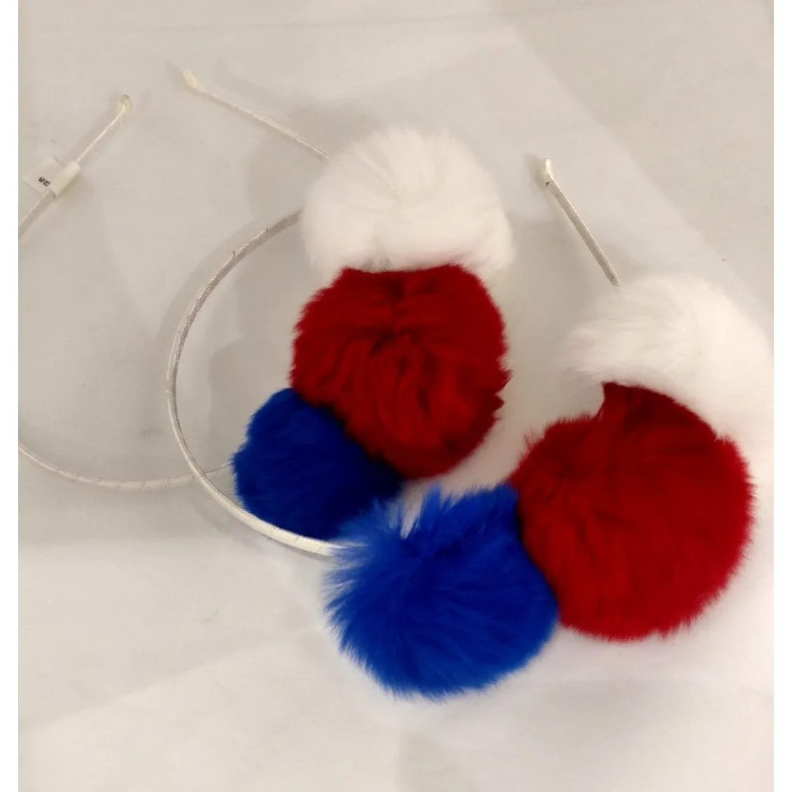 Bari Lynn Pom Pom Headband