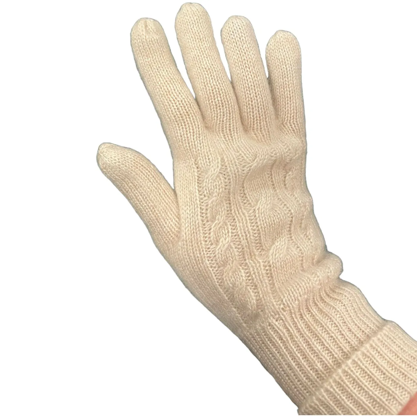 Beige Cashmere Gloves