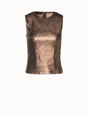 Bi-Color Sequins Sleeveless Top