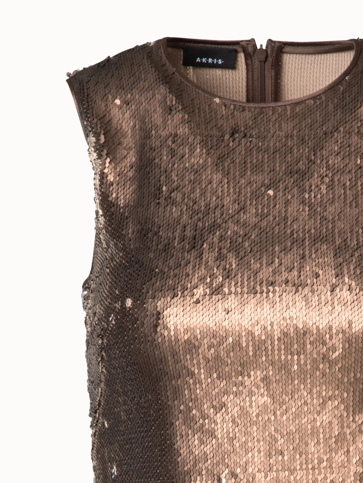 Bi-Color Sequins Sleeveless Top