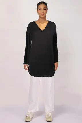 Black Cashmere Silk Sweater