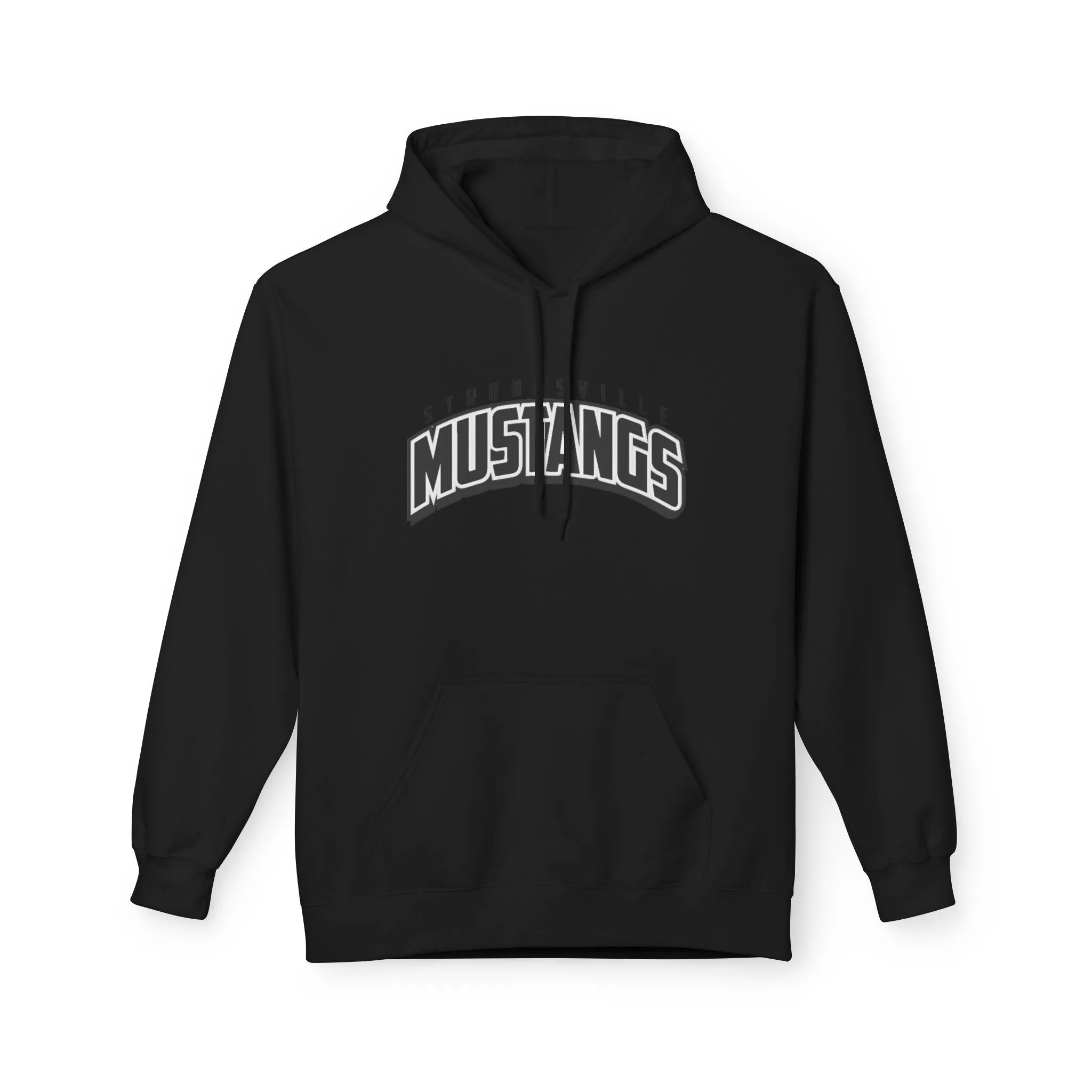 Black Logo Unisex Midweight Softstyle Fleece Hoodie