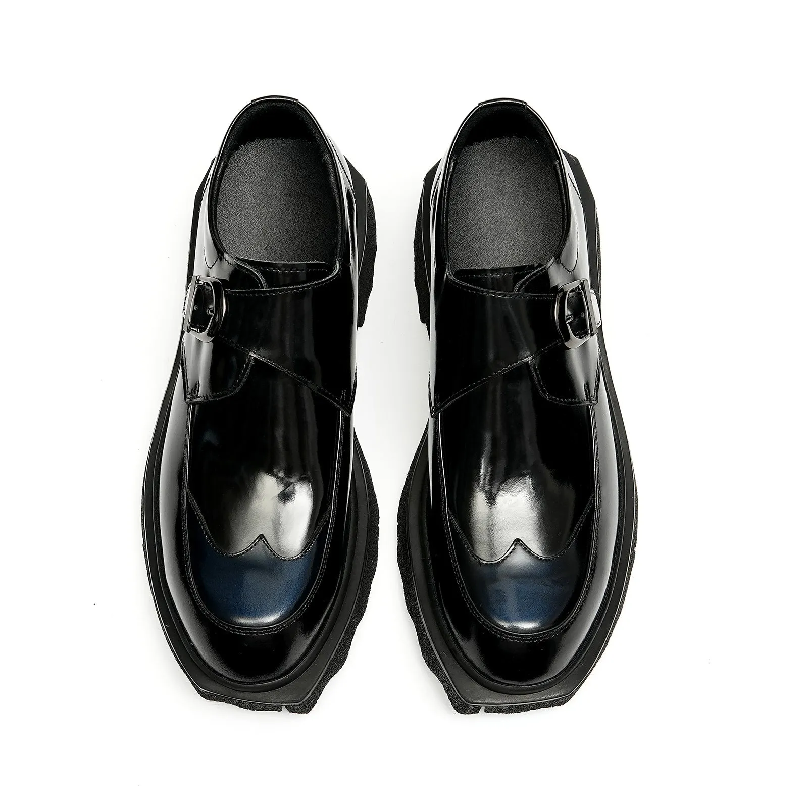 Black monk strap shoes