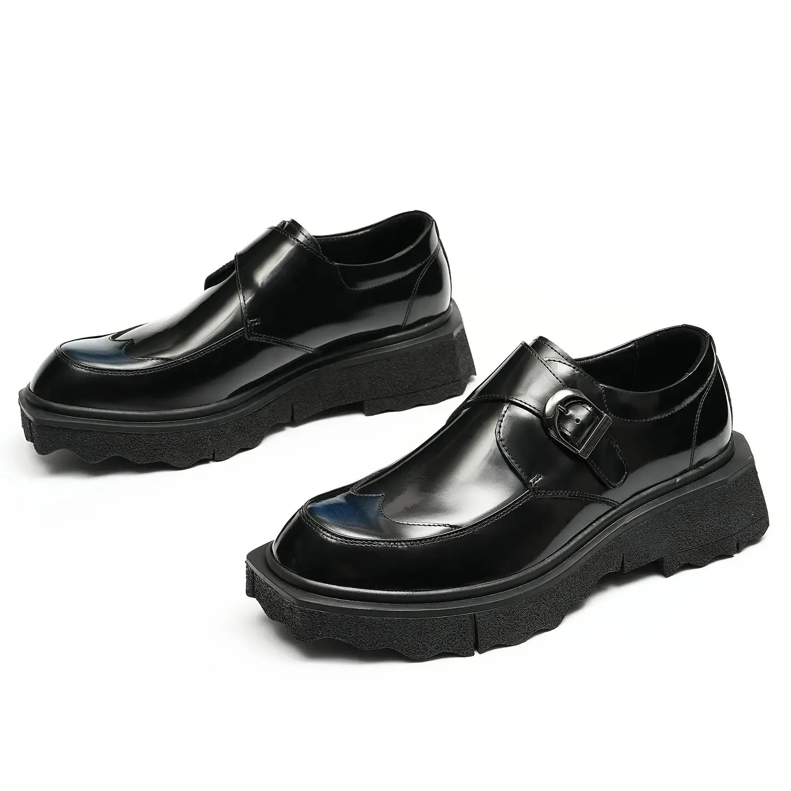 Black monk strap shoes