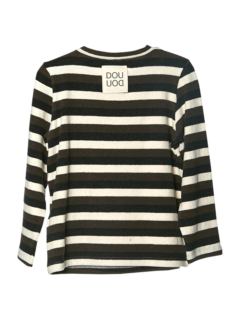 Black Striped Jersey Knit Top