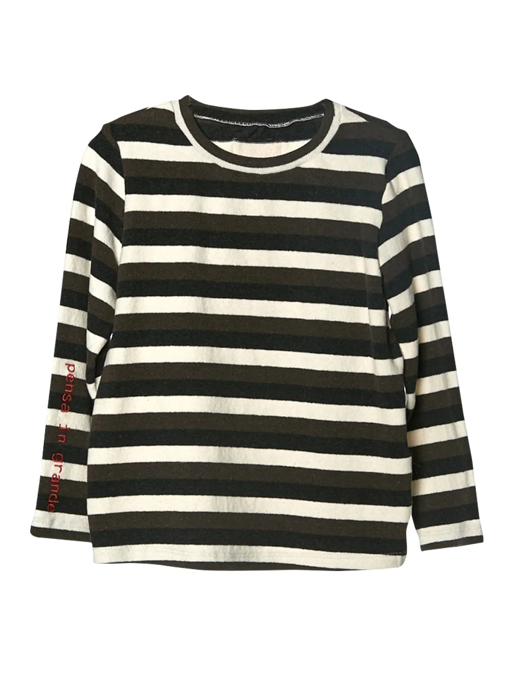 Black Striped Jersey Knit Top