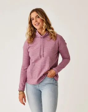 Bodie Funnel Neck: Orchid Stripe