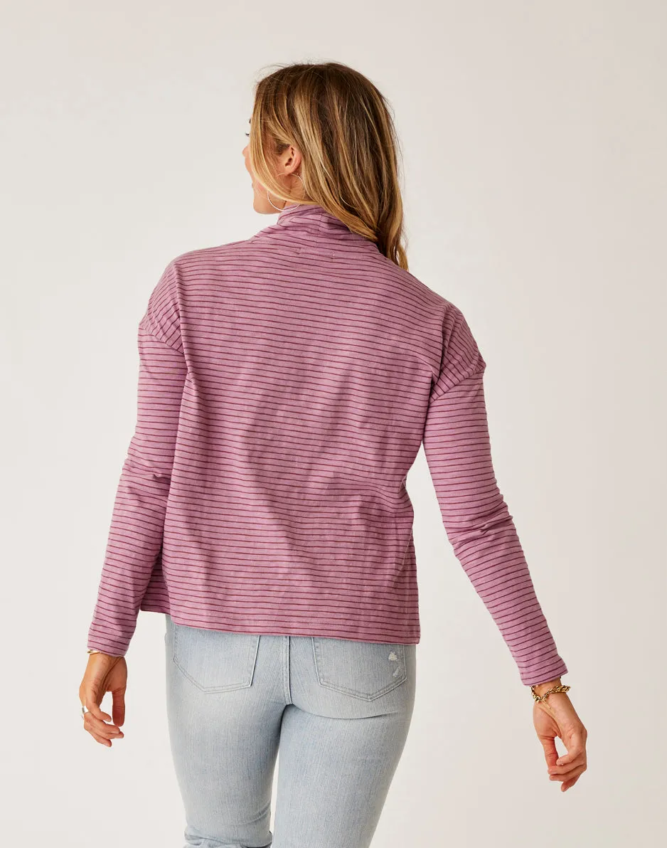 Bodie Funnel Neck: Orchid Stripe