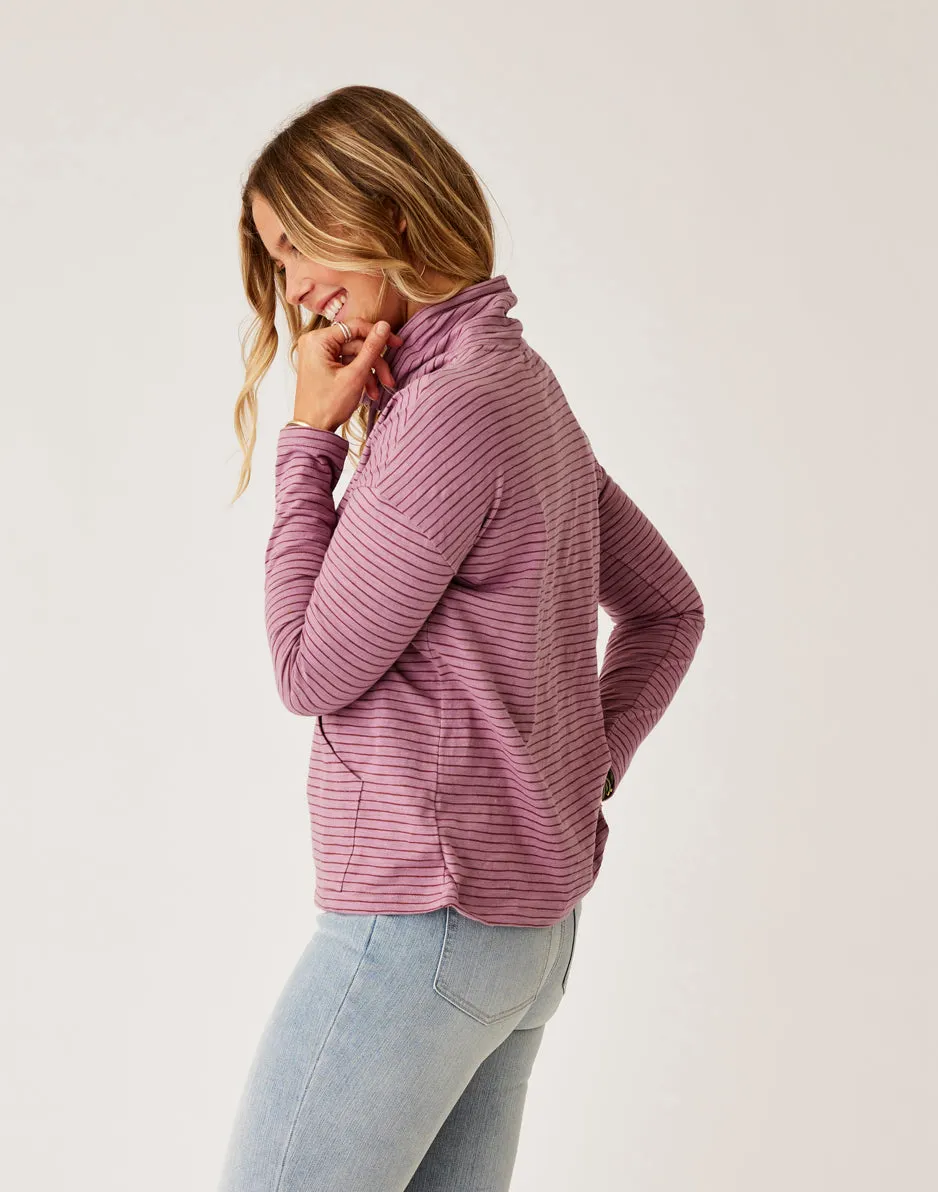 Bodie Funnel Neck: Orchid Stripe