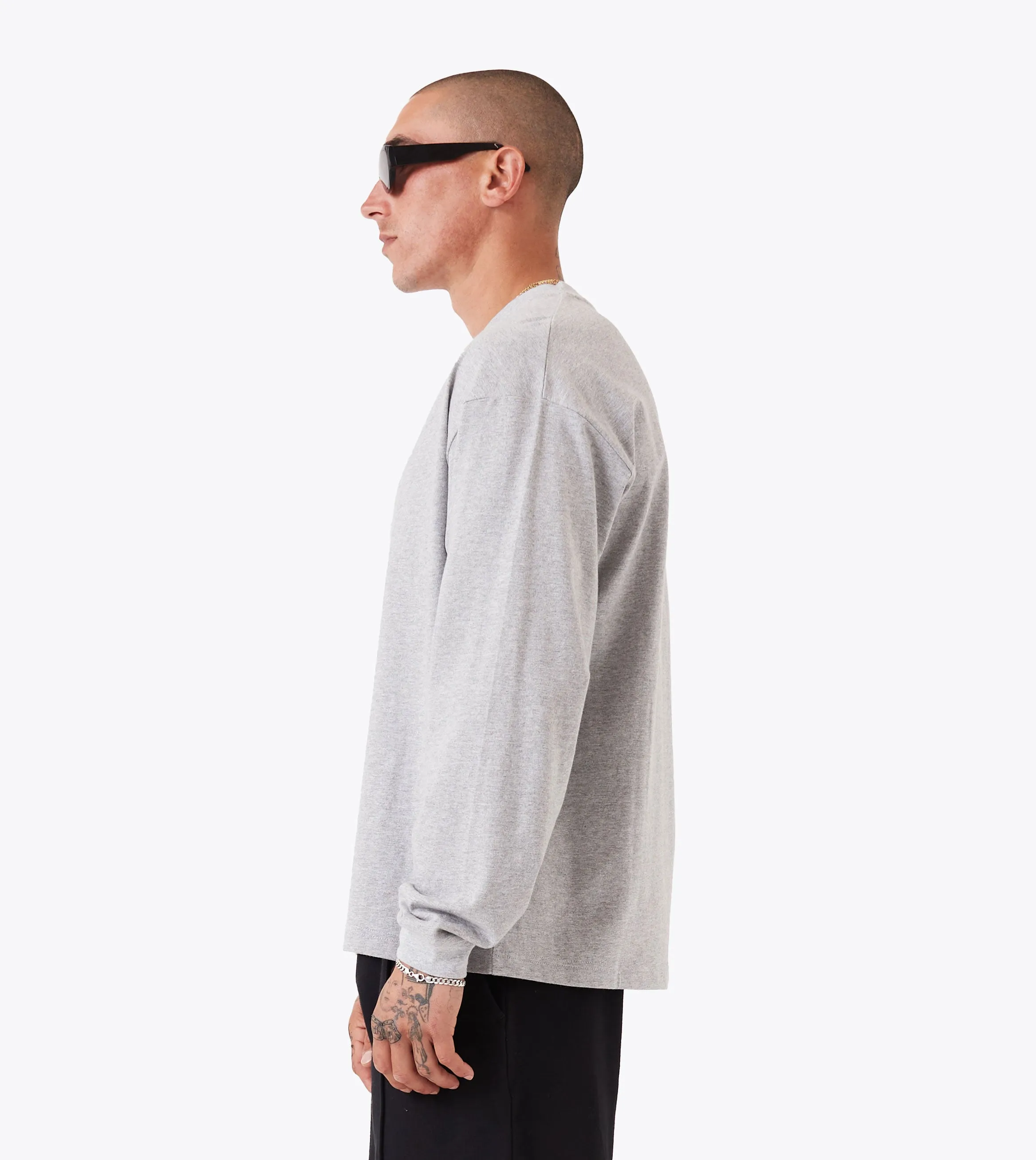 Box    LS Tee Grey Marle