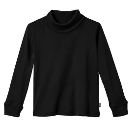 Boys and Girls Soft Cotton Turtleneck  | Black