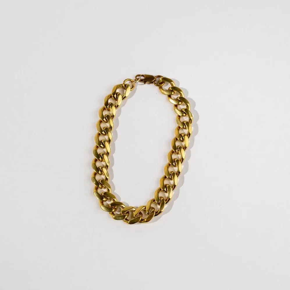 Brass Thick Chain Bracelet