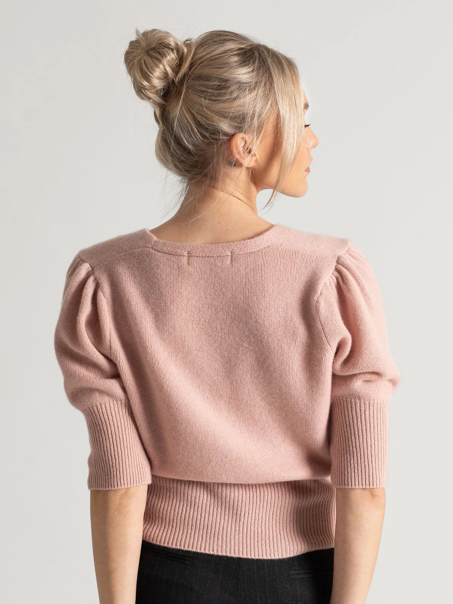 Cashmere cardigan "Grace" - rose glow