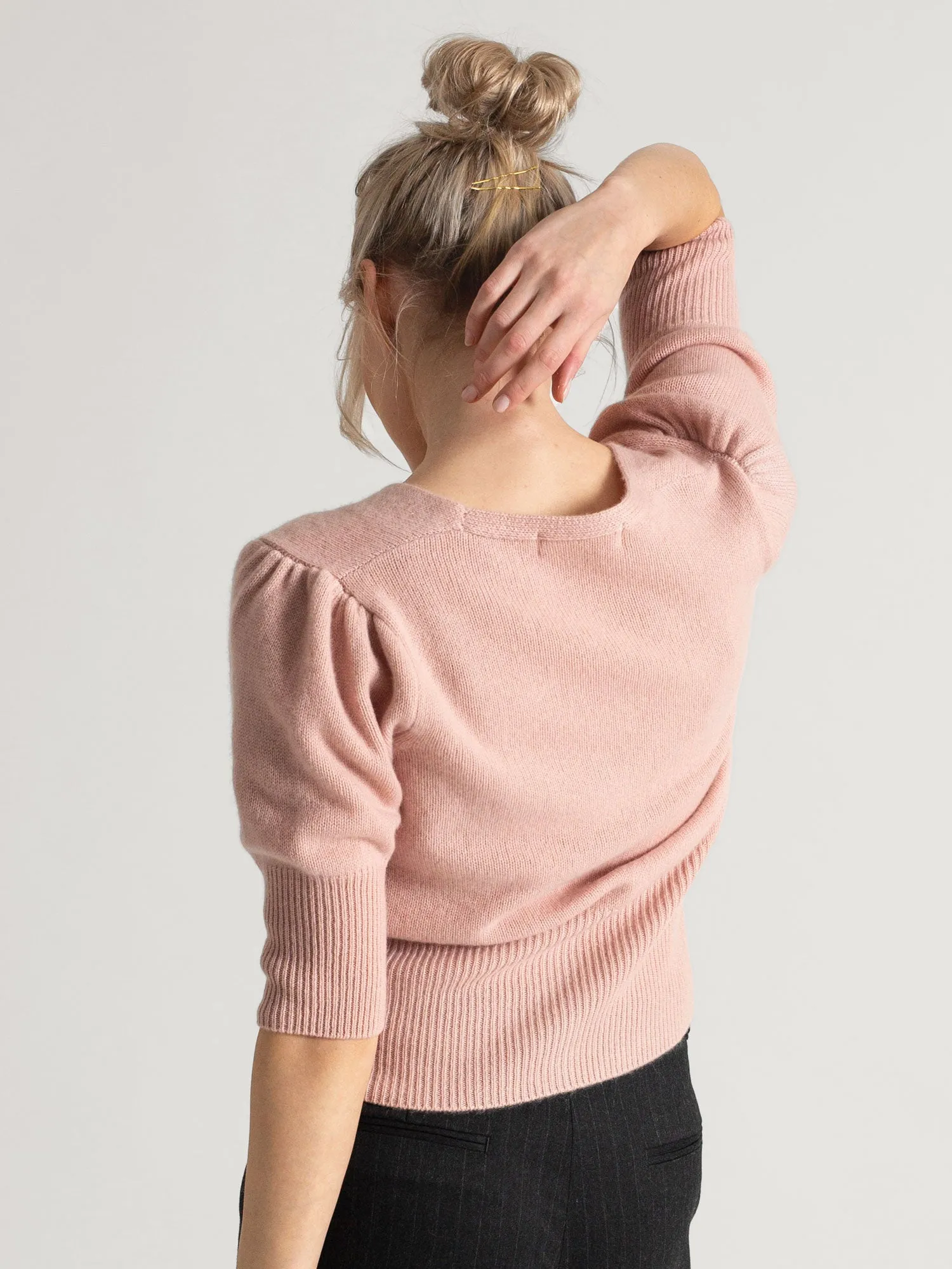 Cashmere cardigan "Grace" - rose glow