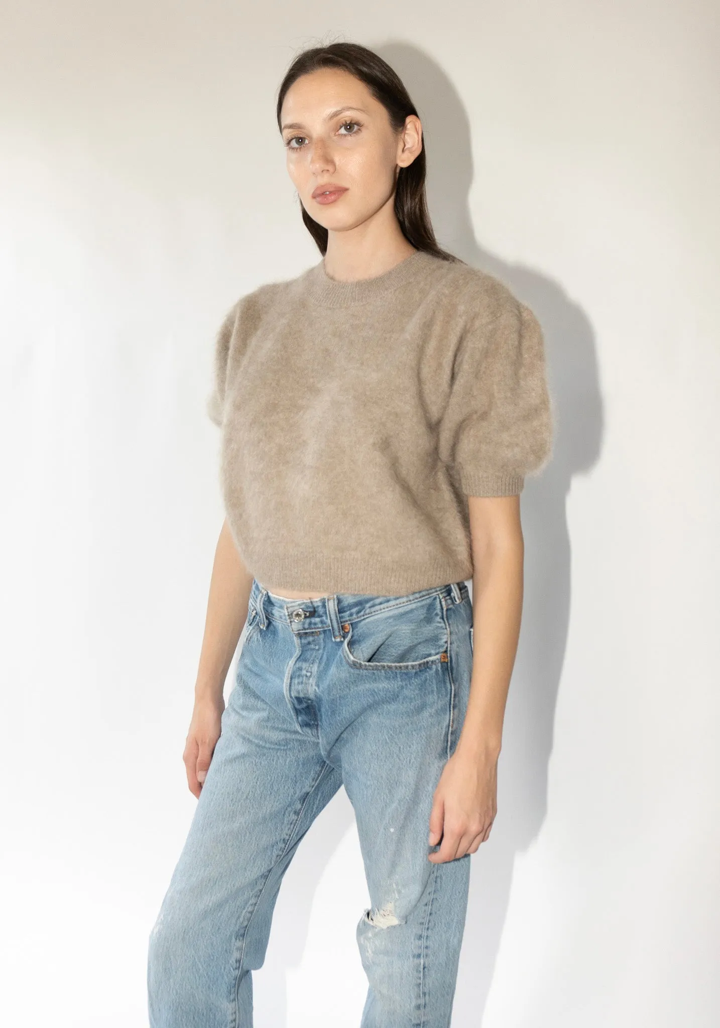 Cashmere Juniper Sweater in Mole Brushed