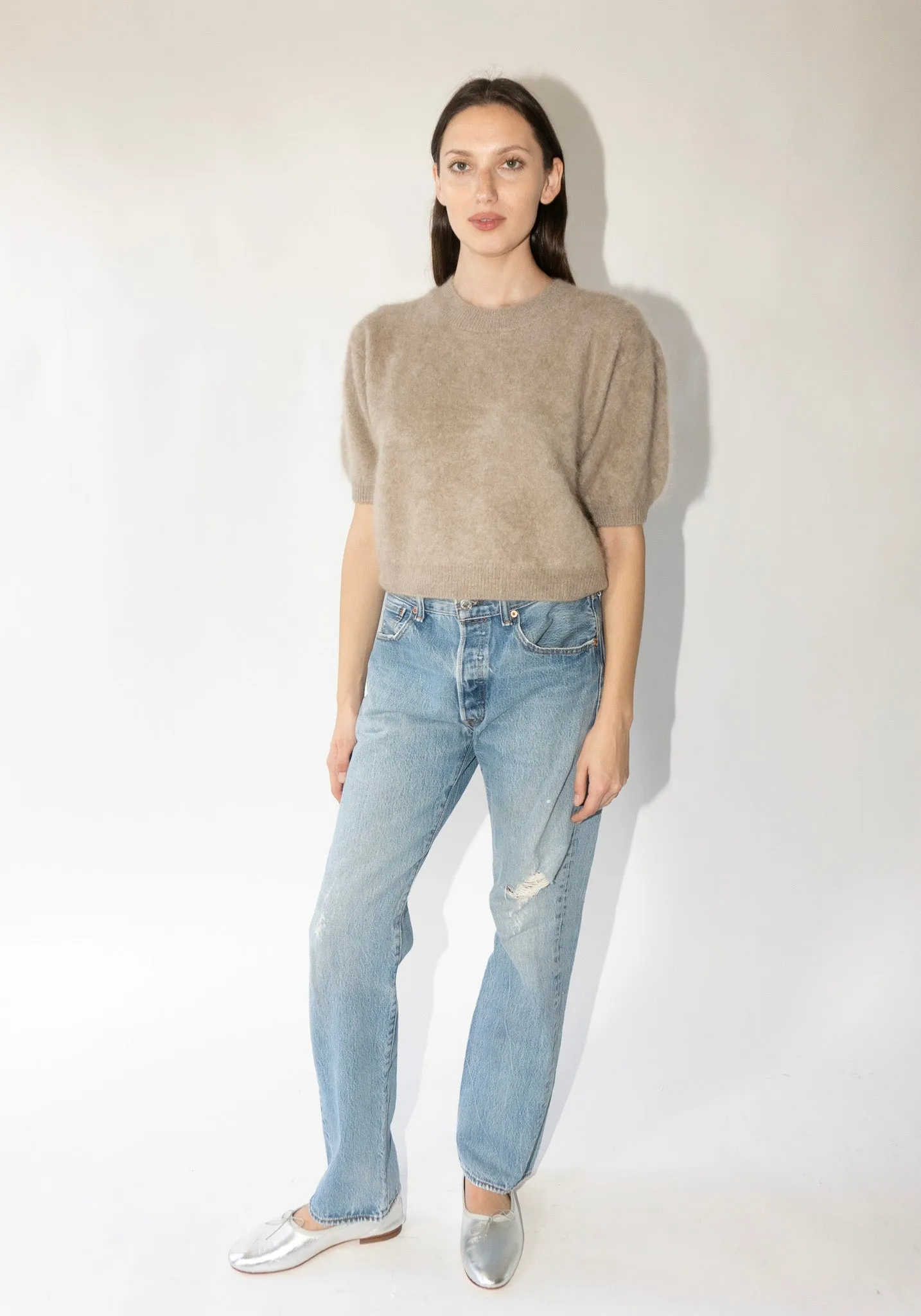 Cashmere Juniper Sweater in Mole Brushed