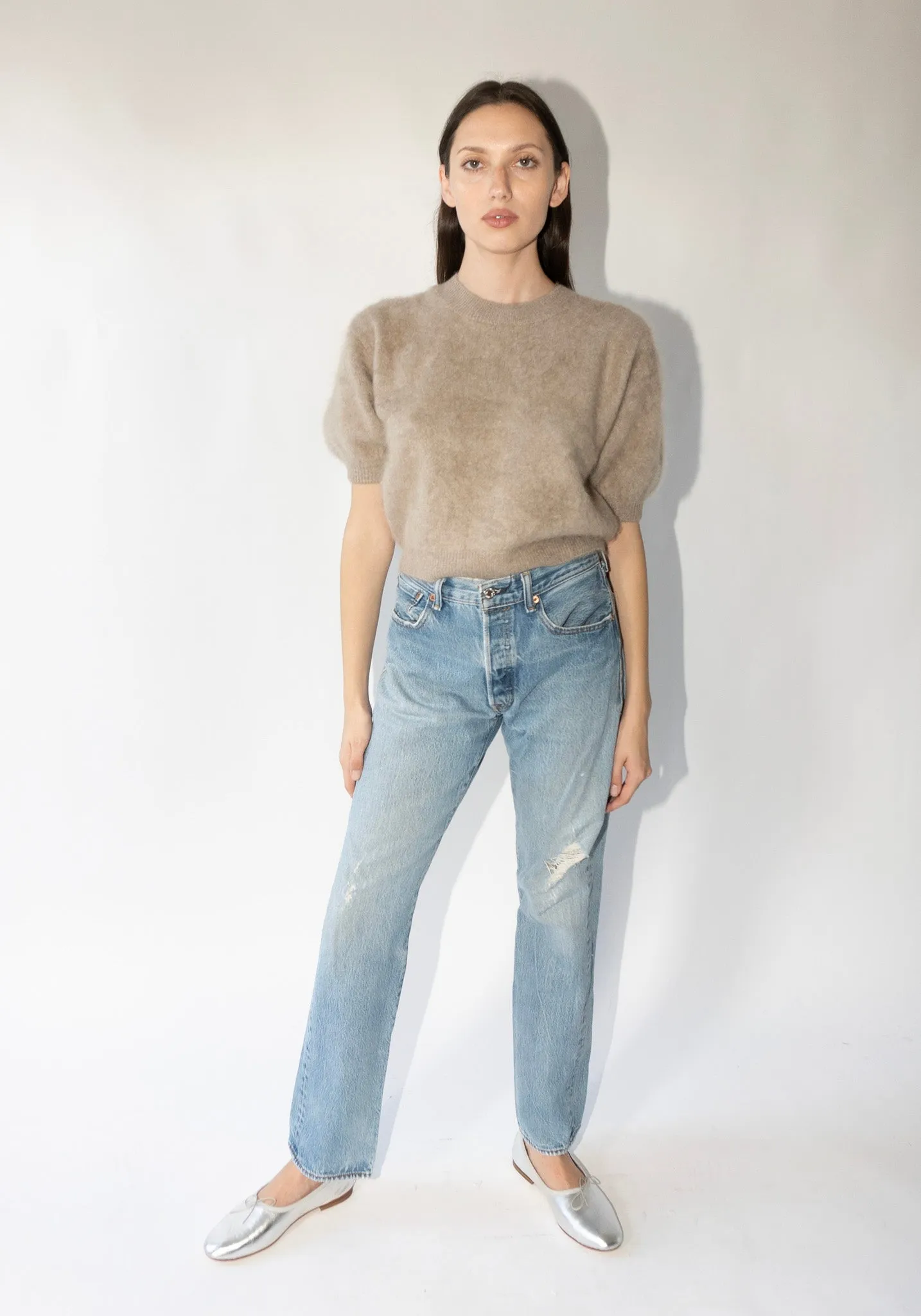 Cashmere Juniper Sweater in Mole Brushed