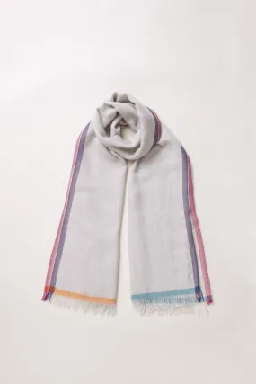 Cashmere Tipped Scarf - Light Grey [Seasonal Delight]