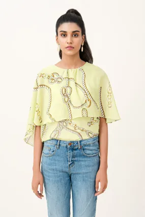 Chain Printed Top