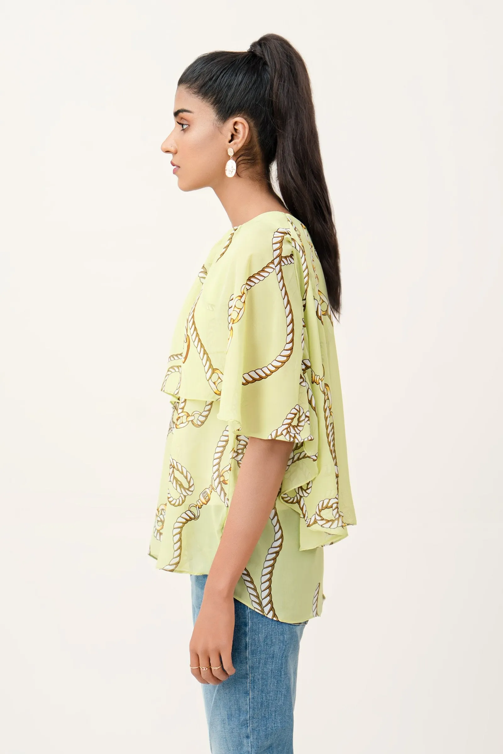 Chain Printed Top