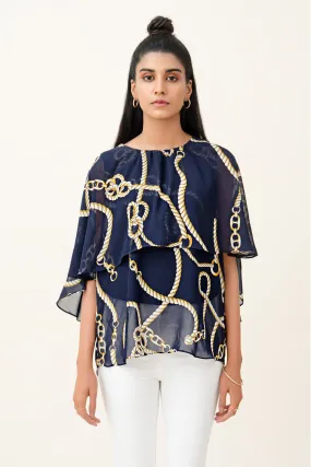 Chain Printed Top