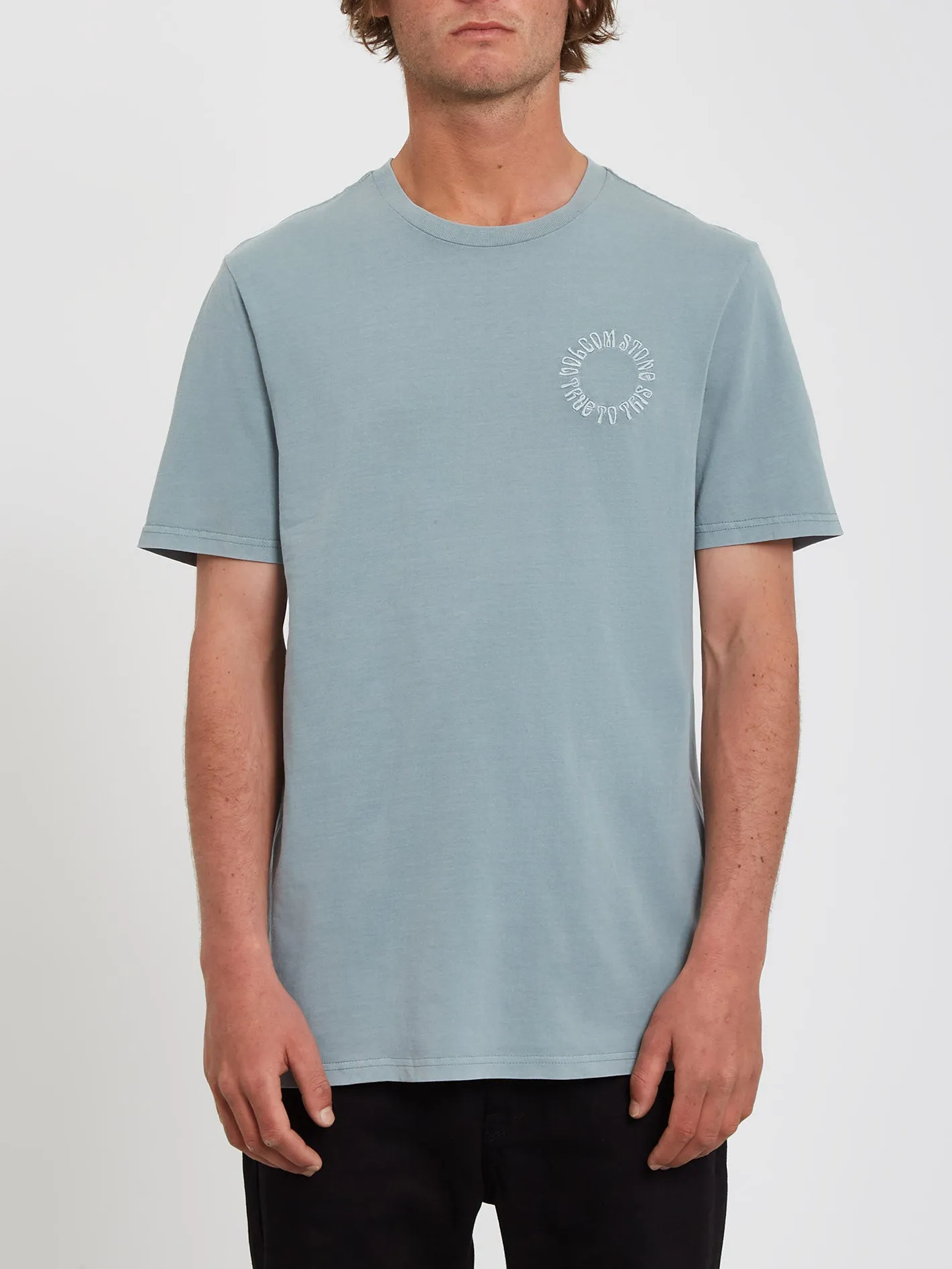 Circle Emb T-shirt - STORMY SEA