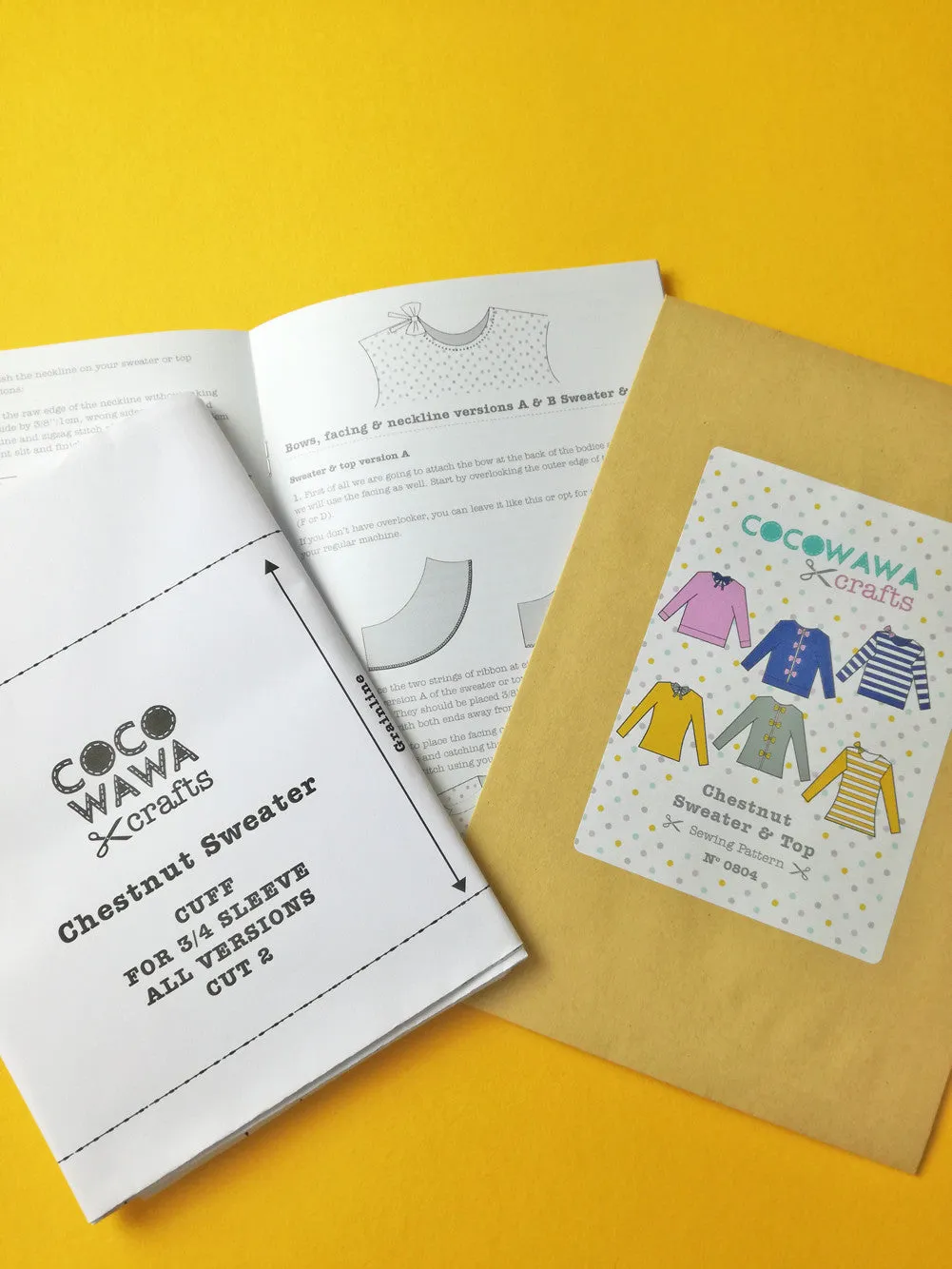 Cocowawa Crafts CHESTNUT SWEATER AND TOP Sewing Pattern