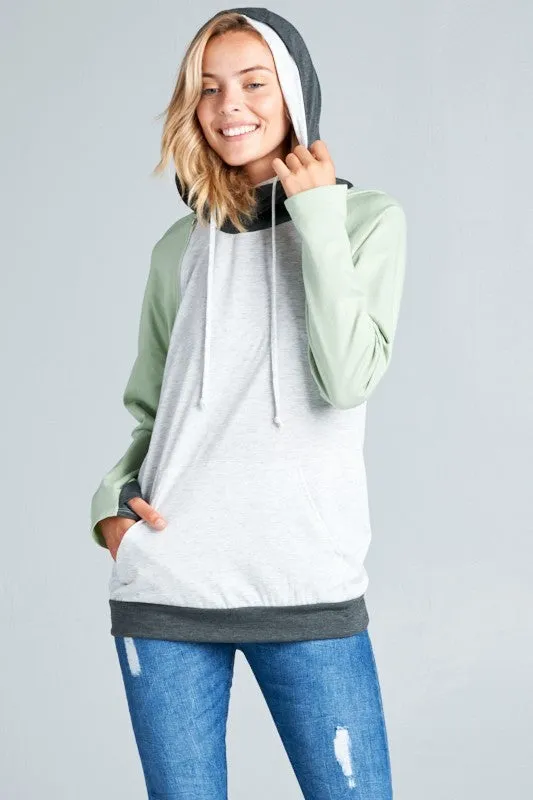 Colorblock Hooded Sweater