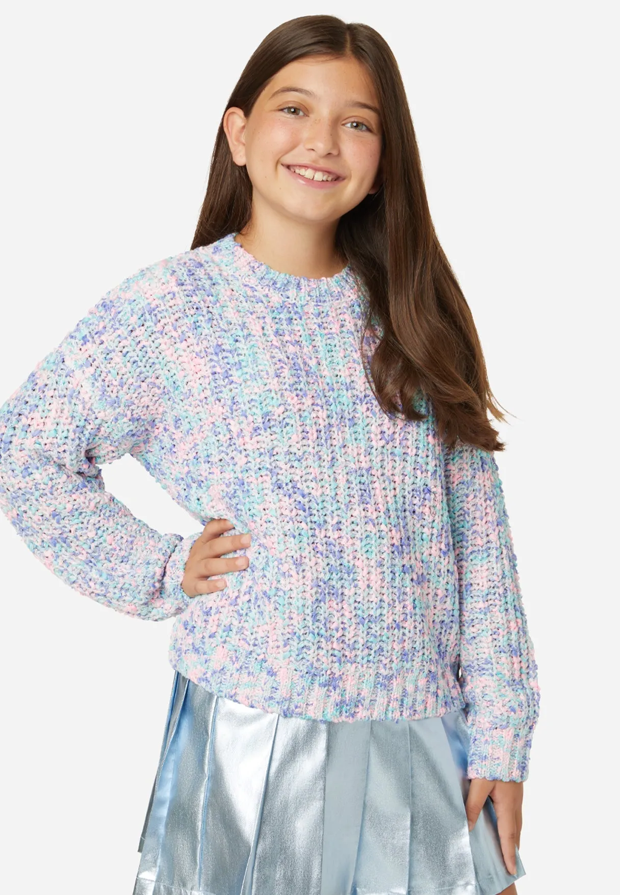 Confetti Crew Neck Popcorn Sweater