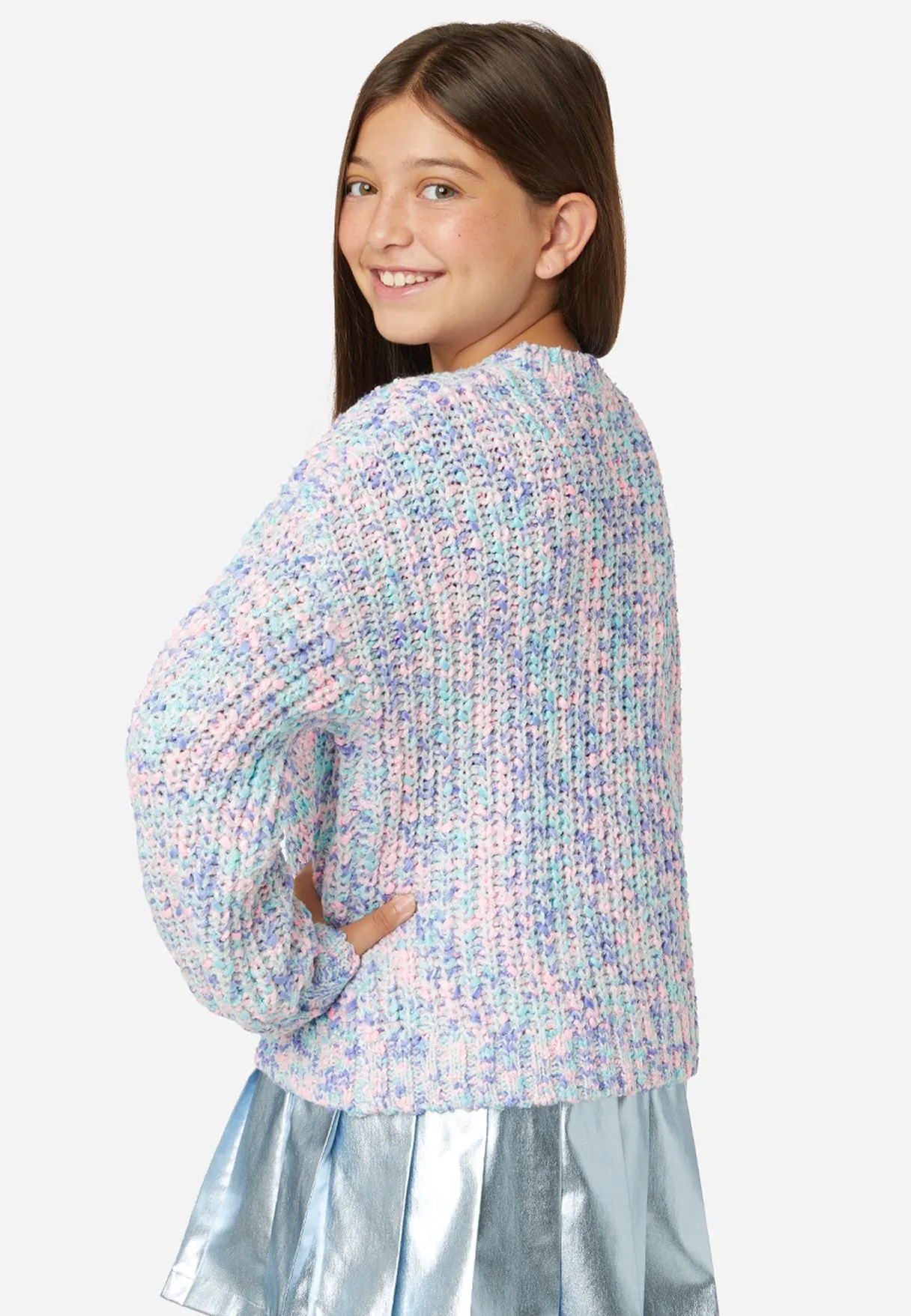 Confetti Crew Neck Popcorn Sweater