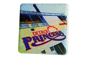 Detroit Princess Porcelain Tile Coaster