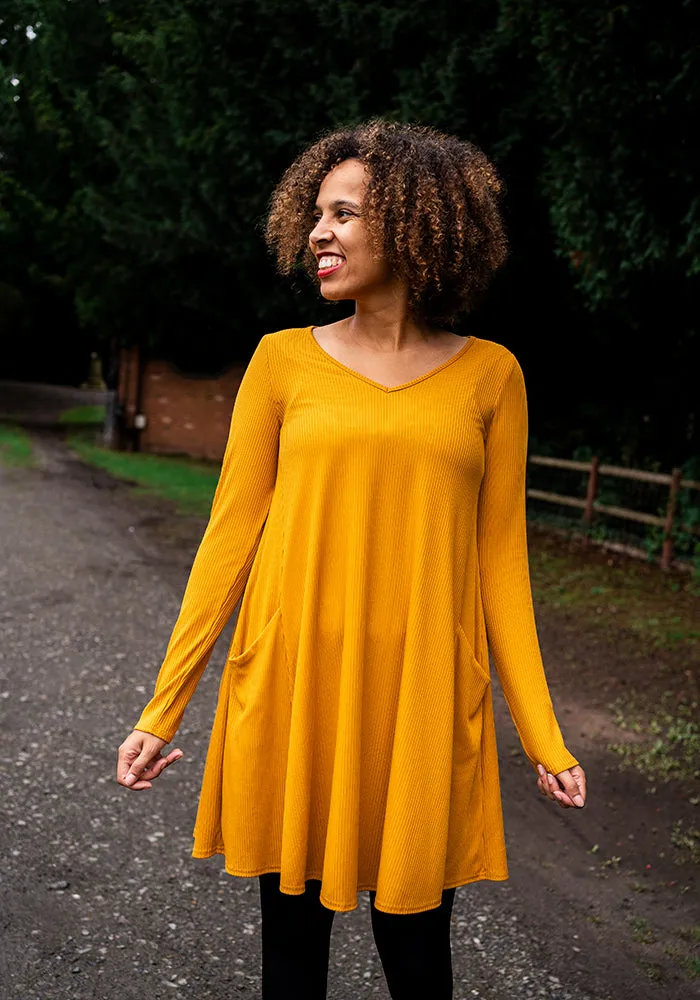 Dez Mustard A Line Tunic