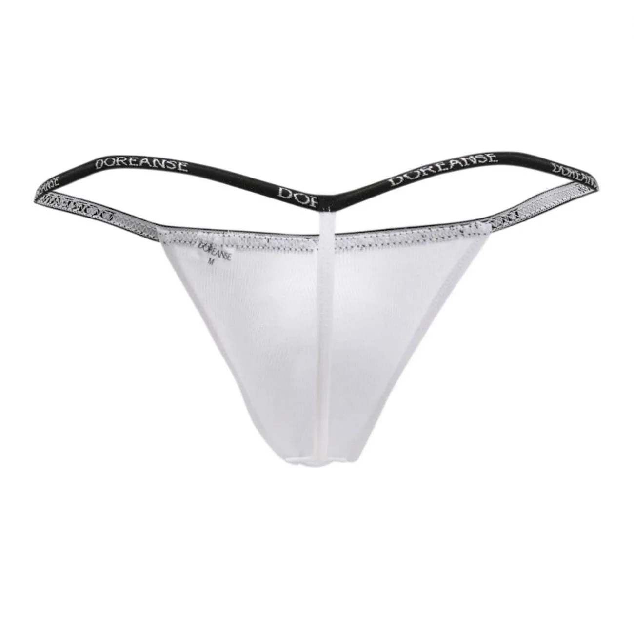 Doreanse 1330-WHT Ribbed Modal T-thong Color White