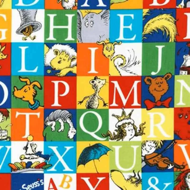 Dr. Seuss Blocked Alphabet, Learning Alphabets