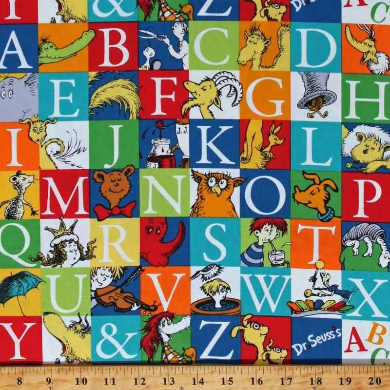 Dr. Seuss Blocked Alphabet, Learning Alphabets