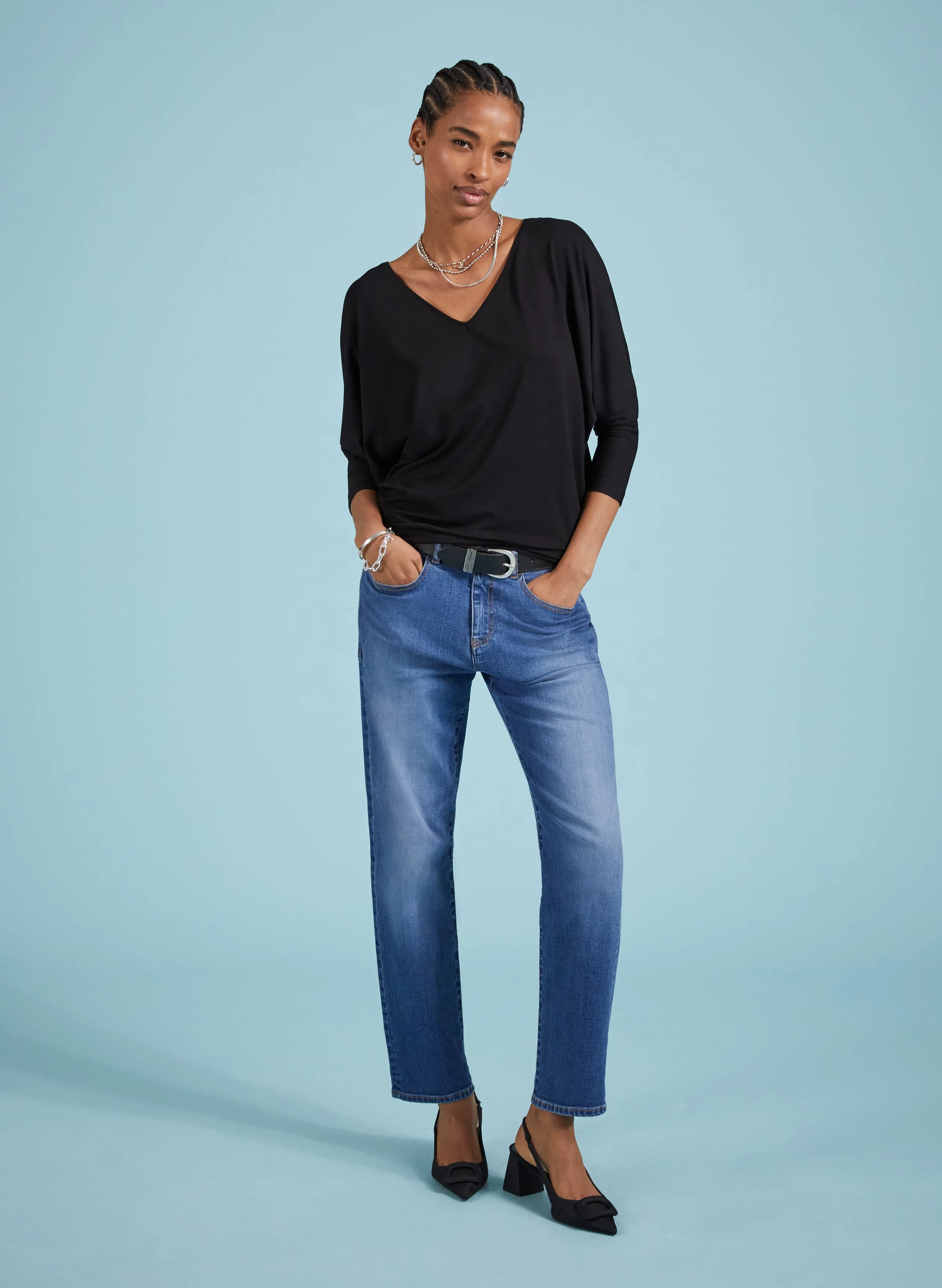 Ella Relaxed V-Neck Top